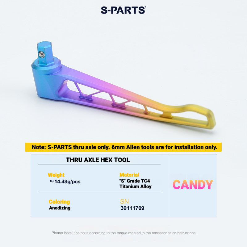 Kit de Eixo Passante de Titânio S-PARTS para Bicicletas de Estrada Merida | Upgrade de Eixo de Roda Leve CNC TC4
