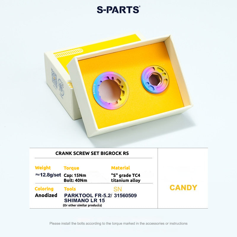 Kit de Parafuso de Manivela de Titânio S-PARTS para Upgrade Leve BIGROCK RS