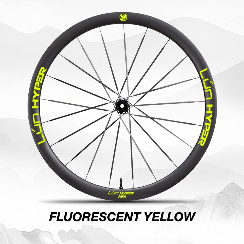 Autocollants Logo Infinity pour Roues Lún HYPER 5 D40 Gen 5 | Autocollants de Jante Imperméables (Jeu Complet pour Deux Roues + Autocollants de Rechange Inclus)