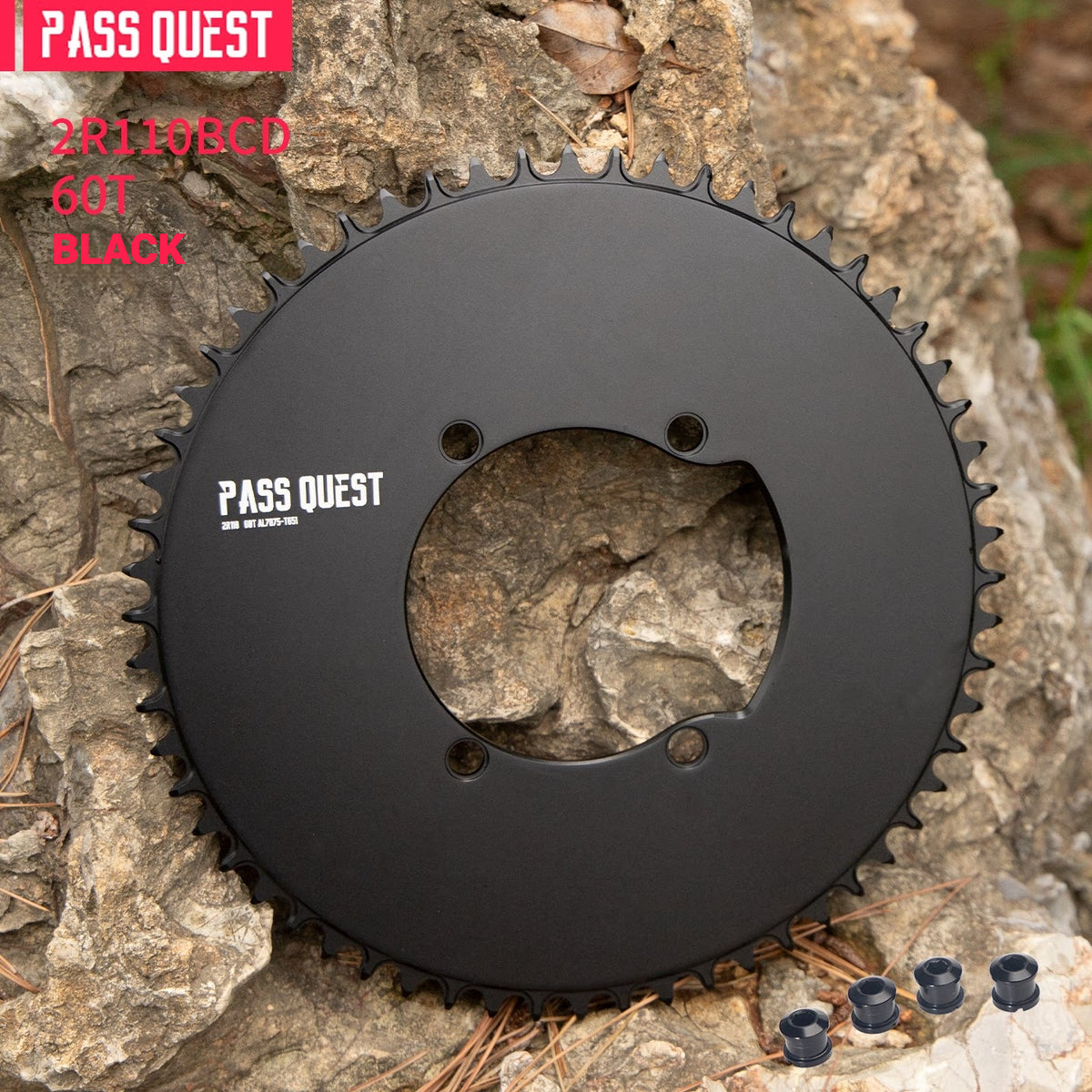 PASS QUEST 2R110 110BCD 4-Arm Narrow-Wide Road Chainring | Shimano Dura-Ace Ultegra 105 44T–60T