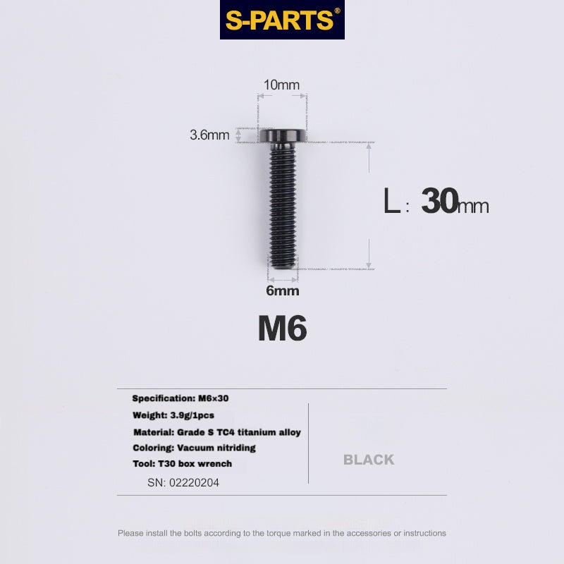Boulon de serrage de tige de selle en titane S-PARTS pour SL9 / SL8 / SL7 / SL6 / Venge – Mise à niveau légère et durable
