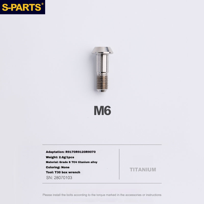 S-PARTS Boulon de corps d'étrier en titane pour Shimano R9120/R8070/M9120/M8100 | SRAM RED FOECE – Vis de montage de frein anodisées légères