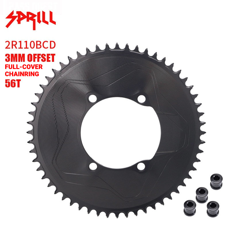 PASS QUEST SPRILL 110BCD 3mm Offset Narrow-Wide Chainring for Shimano R9200 / R8100 / R7100 | 40T–58T