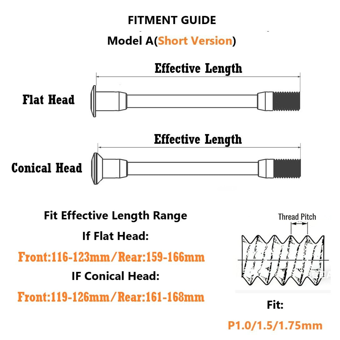 Eixo Passante Ultra-Leve de Carbono IMTOS 25–28g para Bicicletas de Estrada | Universal P1.0 / P1.5 / P1.75