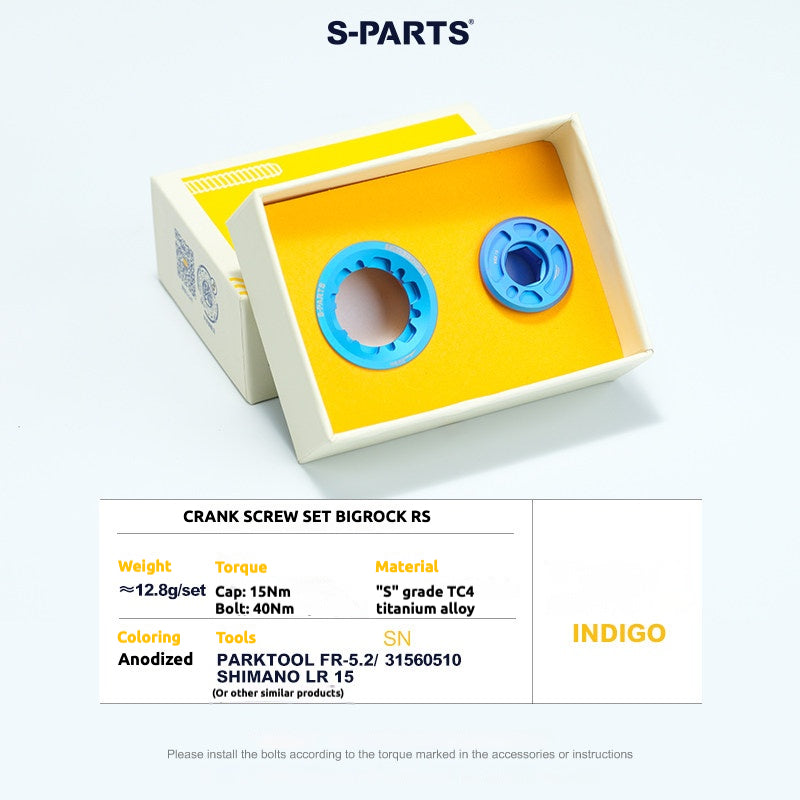 Kit de Parafuso de Manivela de Titânio S-PARTS para Upgrade Leve BIGROCK RS