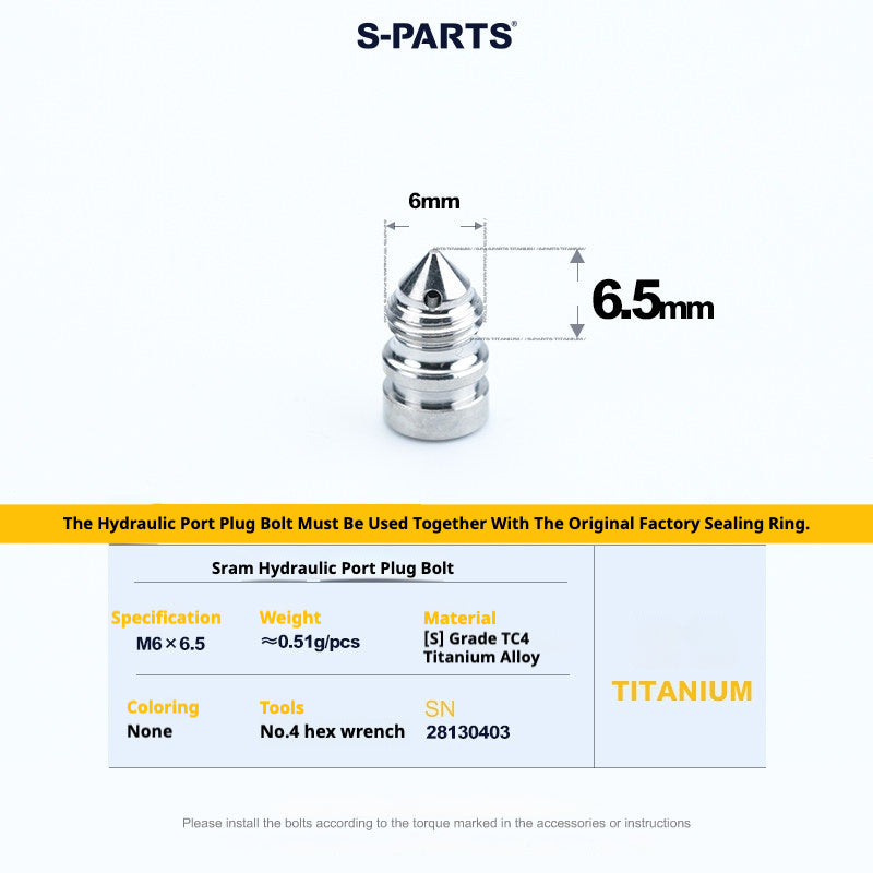S-PARTS Road Bike Disc Brake Titanium Alloy Screw Set for SRAM RED Force Rival 12-speed AXS
