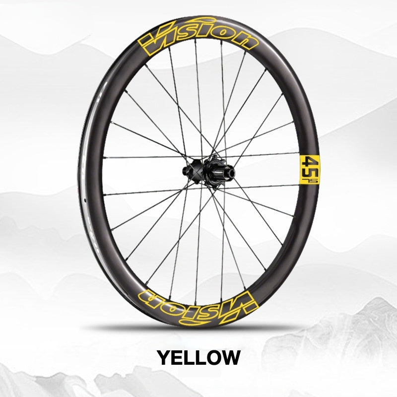 Custom Decal Kit for VISION METRON SL45 Wheels | Road Bike Carbon Rim Wrap Stickers(Complete Wheelset Decal Kit + Spare Set)