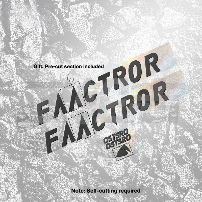 FACTOR OSTRO VAM Frame Protection & Logo Sticker Kit | Custom Color Wrap Decal Set for Road Bikes