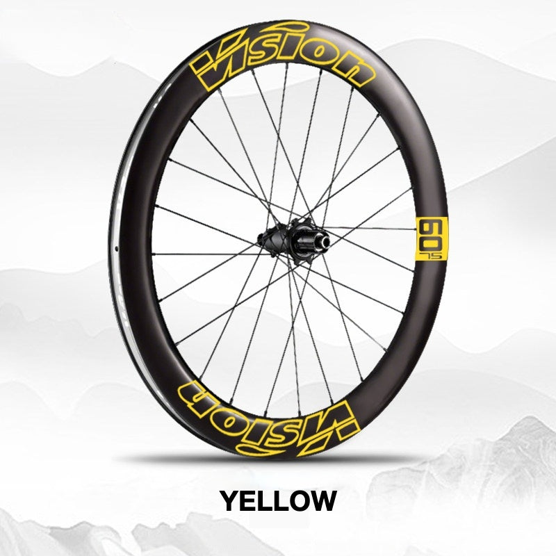 Custom Decal Kit for VISION METRON SL60 Wheels | Road Bike Carbon Rim Wrap Stickers(Complete Wheelset Decal Kit + Spare Set)