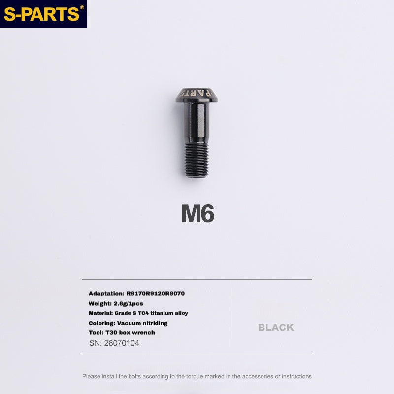 S-PARTS Boulon de corps d'étrier en titane pour Shimano R9120/R8070/M9120/M8100 | SRAM RED FOECE – Vis de montage de frein anodisées légères