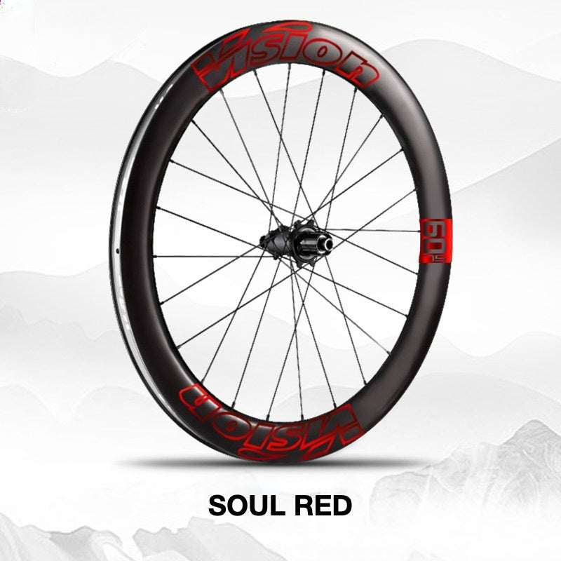 Custom Decal Kit for VISION METRON SL60 Wheels | Road Bike Carbon Rim Wrap Stickers(Complete Wheelset Decal Kit + Spare Set)