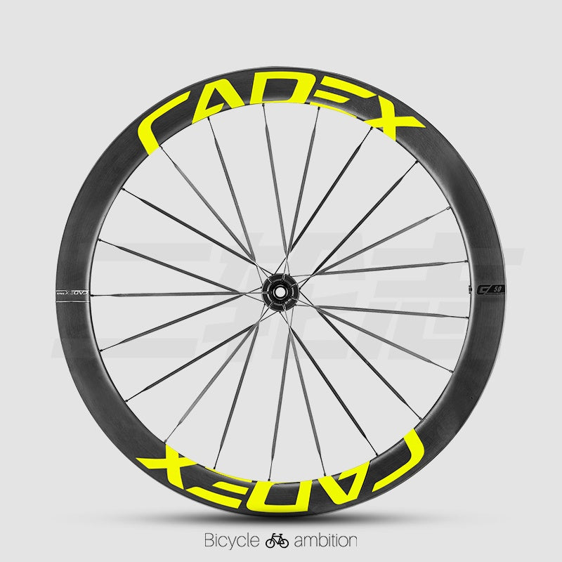 CADEX 50 Adesivos para Aro de Roda Ultra | Conjunto de Rodas de Carbono para Estrada, Vinil de Troca de Cor, À Prova d'Água, Resistente a UV, Opções Multicor