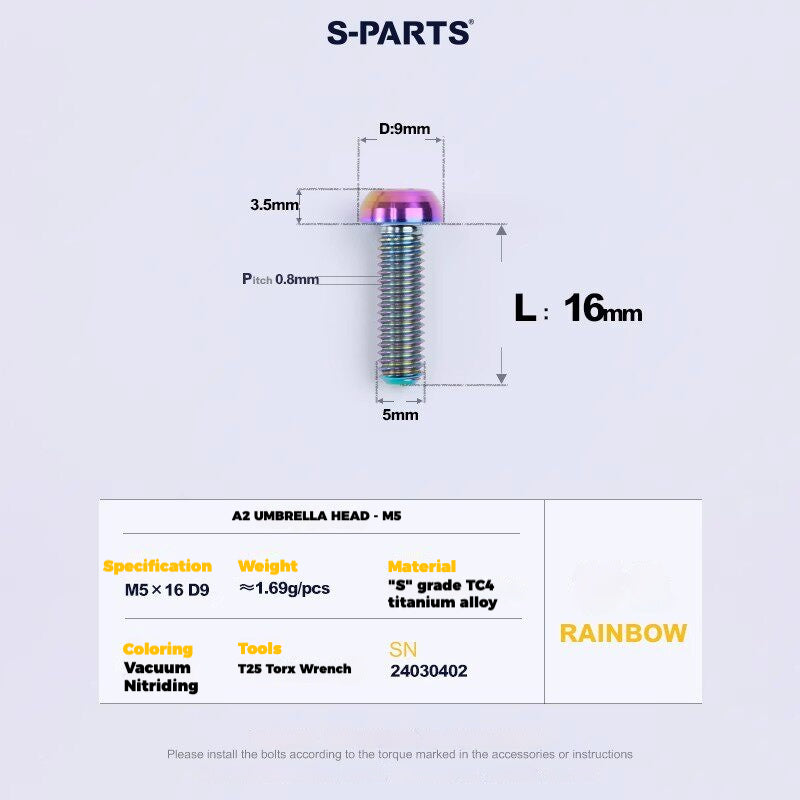 S-PARTS Titanium Drivetrain Hardware – SRAM RED AXS E1 Compatible Upgrade Kit