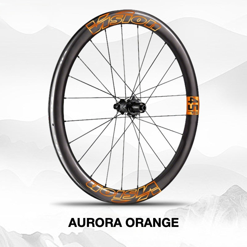 Custom Decal Kit for VISION METRON SL45 Wheels | Road Bike Carbon Rim Wrap Stickers(Complete Wheelset Decal Kit + Spare Set)