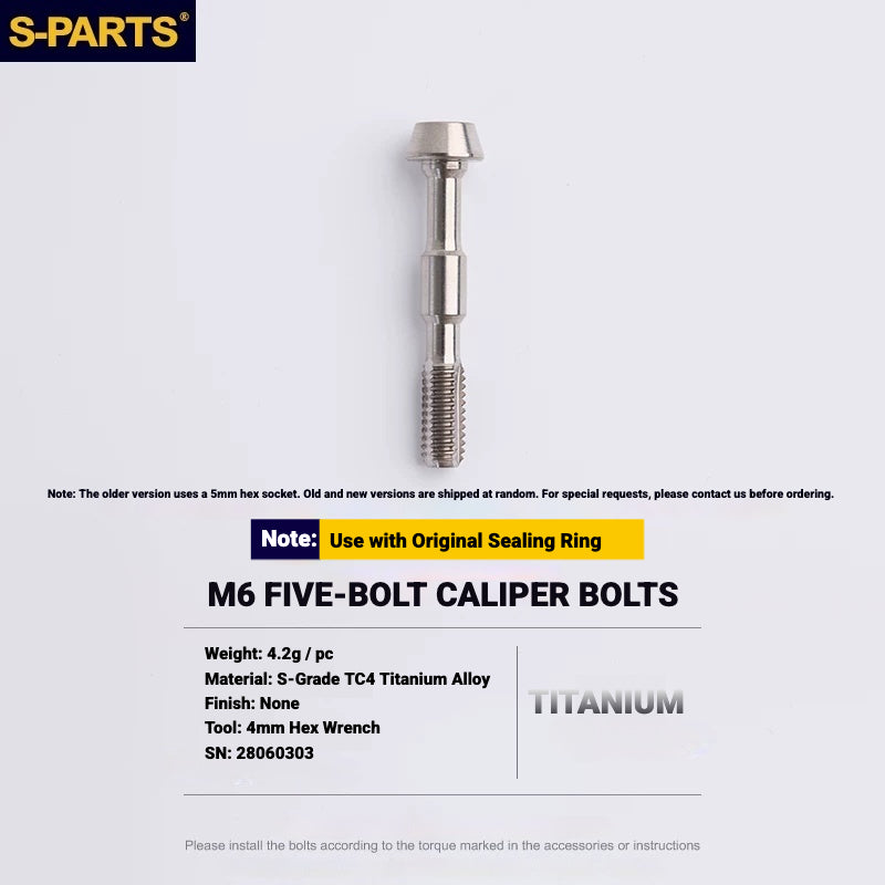S-PARTS Shimano MTB Titanium Brake Hose Banjo Bolt | XTR XT SLX M7100 M8000 M8100 M8120 M9000 M9020 M9120