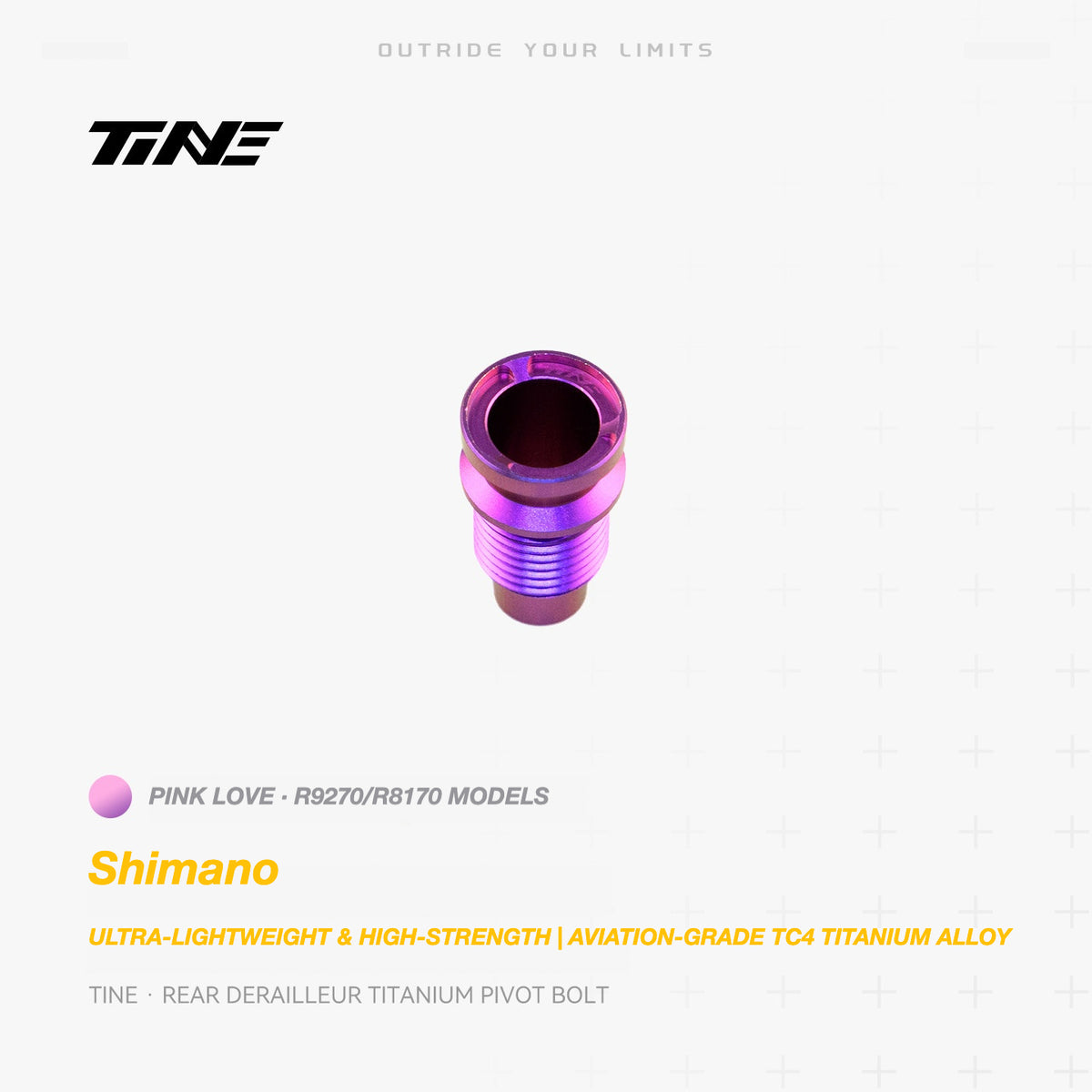 TiNE Titanium Shimano Rear Derailleur Pivot Bolt | Ultra-Light Road Bike Upgrade