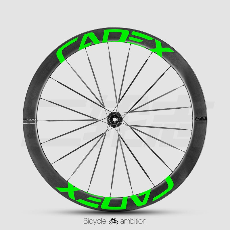 CADEX 50 Adesivos para Aro de Roda Ultra | Conjunto de Rodas de Carbono para Estrada, Vinil de Troca de Cor, À Prova d'Água, Resistente a UV, Opções Multicor