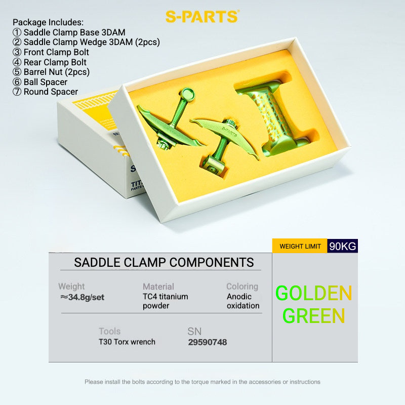 Kit de Yoke para Abraçadeira de Selim em Titânio S-PARTS para Cannondale SystemSix Gen 5 | Upgrade de Canote Leve Impresso em 3D
