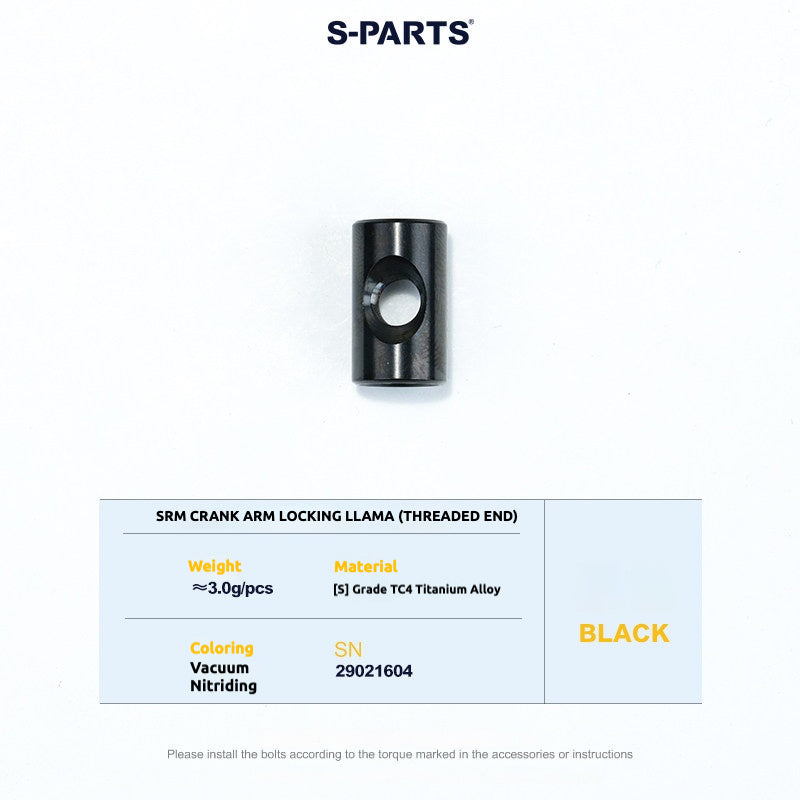 S-PARTS Titanium Screws to fit SRM PM9 Titanium Crank Covers for drive and non-drive sides.
