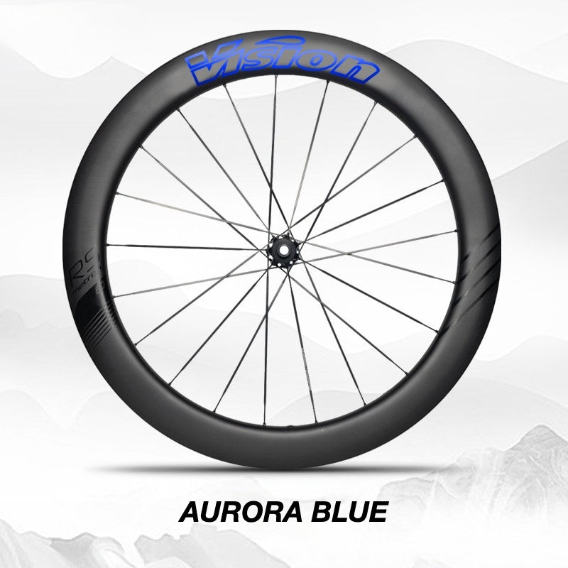 Custom Decal Kit for VISION METRON 60 RS Wheels | Road Bike Carbon Wheel Rim Wrap Stickers(Complete Wheelset Decal Kit + Spare Set)