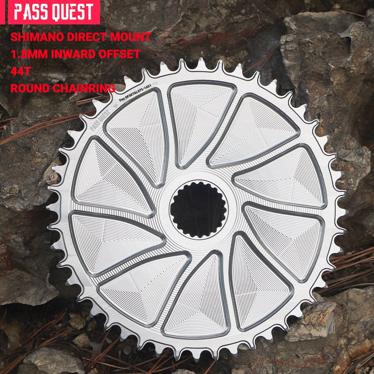 PASS QUEST Shimano Direct Mount Narrow Wide Chainring | M9100 M8100 M7100 M6100 | 1.8mm Offset | 40T–48T