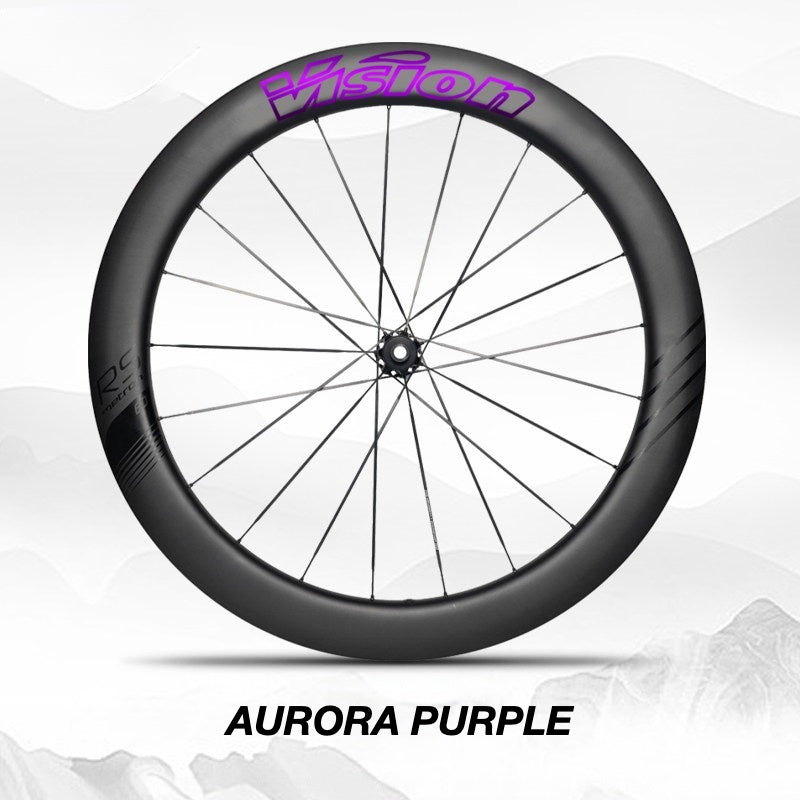 Custom Decal Kit for VISION METRON 60 RS Wheels | Road Bike Carbon Wheel Rim Wrap Stickers(Complete Wheelset Decal Kit + Spare Set)