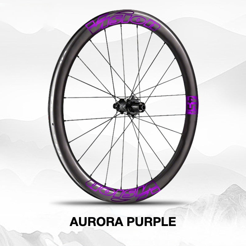 Custom Decal Kit for VISION METRON SL45 Wheels | Road Bike Carbon Rim Wrap Stickers(Complete Wheelset Decal Kit + Spare Set)