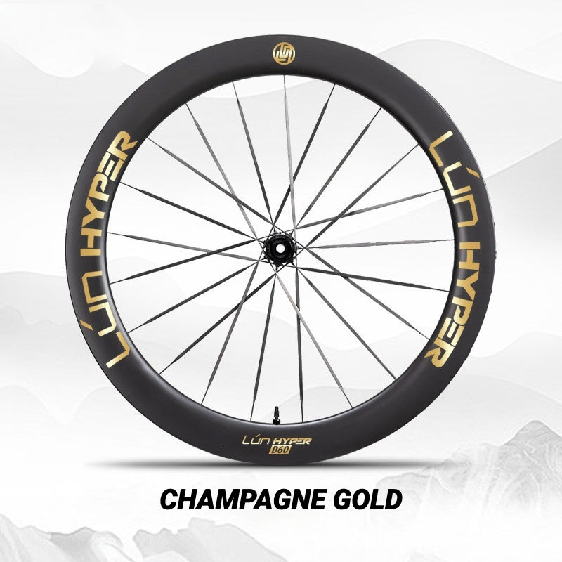 Autocollants Logo Infinity pour Roues Lún HYPER 5 D60 Gen 5 | Autocollants de Jante Imperméables (Jeu Complet pour Deux Roues + Autocollants de Rechange Inclus)