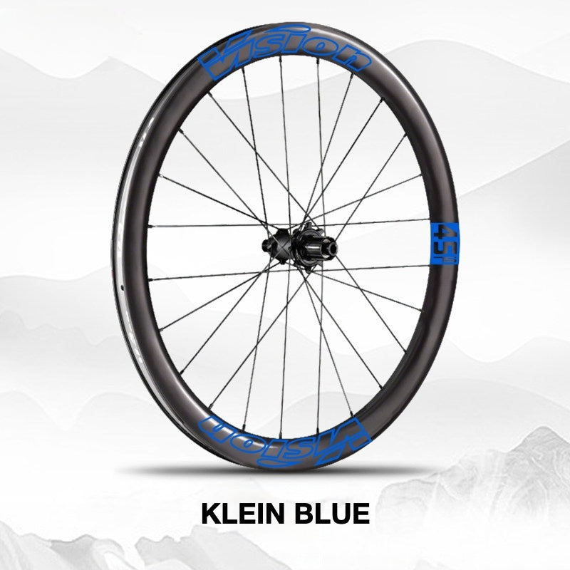 Custom Decal Kit for VISION METRON SL45 Wheels | Road Bike Carbon Rim Wrap Stickers(Complete Wheelset Decal Kit + Spare Set)