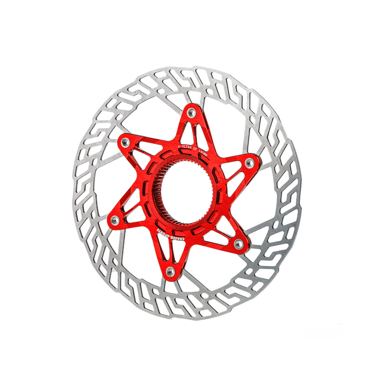 Chaser G2 Rotor de Freio a Disco Ultralight Center Lock 140/160mm | 7075 CNC + SUS420 | Atualização com Rebites de Titânio