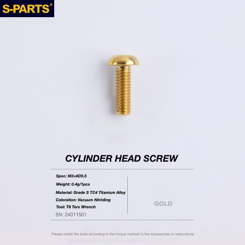 S-PARTS Titanium Disc Brake Bolt Kit for TRP DHR EVO | Ultra-Light MTB Brake Hardware