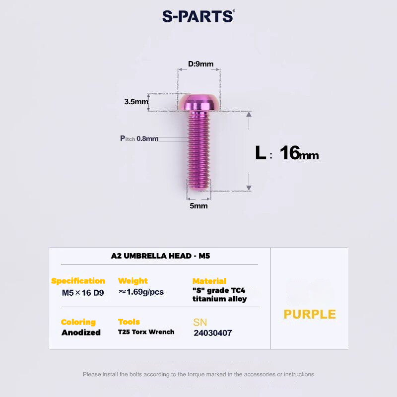 S-PARTS Titanium Drivetrain Hardware – SRAM RED AXS E1 Compatible Upgrade Kit