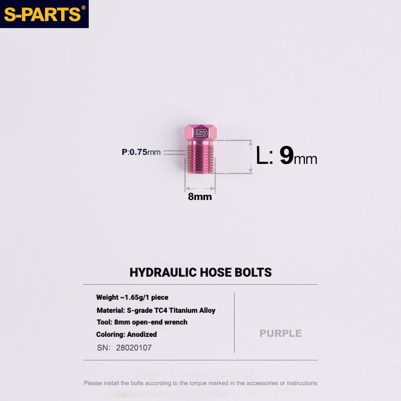 Kit de boulons en titane S-PARTS pour Shimano Ultegra Di2 R8170, frein à disque et levier de vitesses | Mise à niveau vélo de route