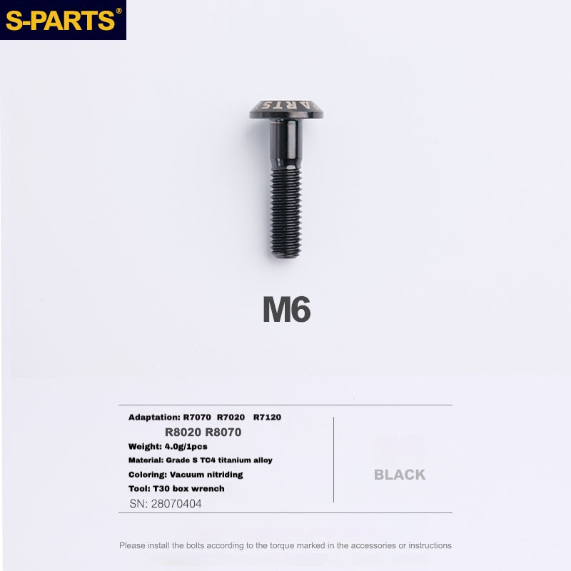 S-PARTS Boulon de corps d'étrier en titane pour Shimano R9120/R8070/M9120/M8100 | SRAM RED FOECE – Vis de montage de frein anodisées légères