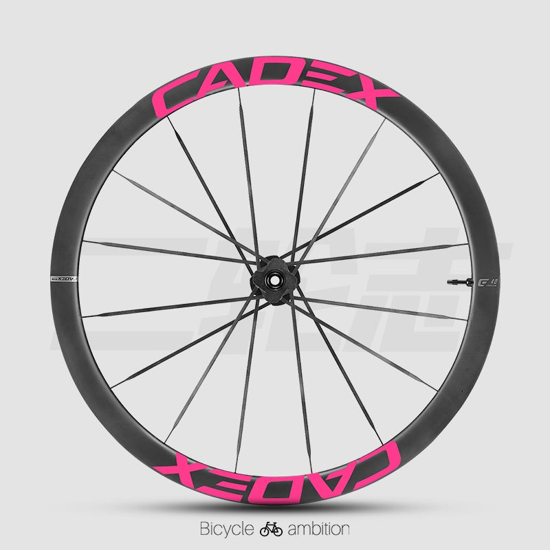 CADEX 50 Adesivos para Aro de Roda Ultra | Conjunto de Rodas de Carbono para Estrada, Vinil de Troca de Cor, À Prova d'Água, Resistente a UV, Opções Multicor