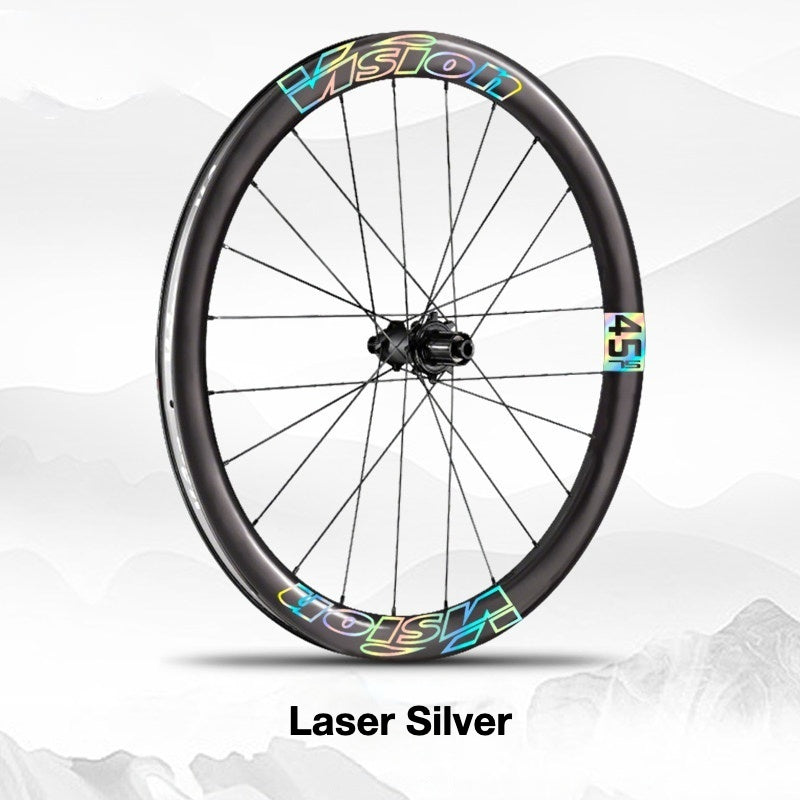 Custom Decal Kit for VISION METRON SL45 Wheels | Road Bike Carbon Rim Wrap Stickers(Complete Wheelset Decal Kit + Spare Set)