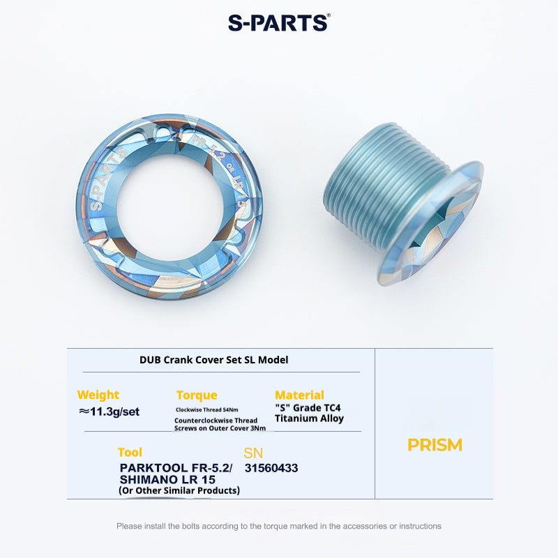 S-PARTS SRAM DUB cache de manivelle en titane Quarq Red Force Sram cache de manivelle de vélo