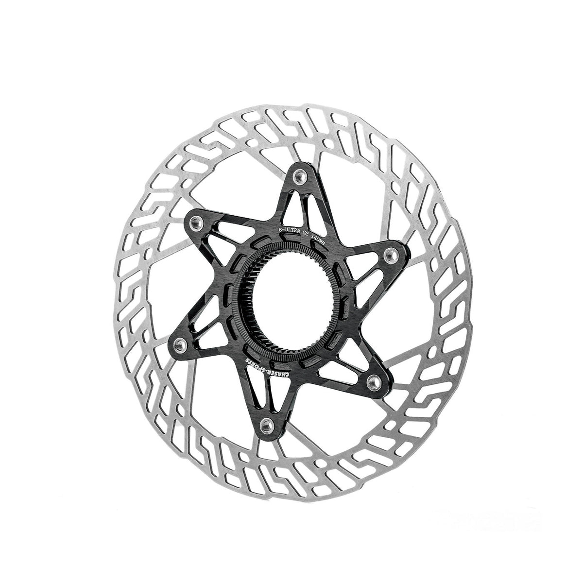 Chaser G2 Rotor de Freio a Disco Ultralight Center Lock 140/160mm | 7075 CNC + SUS420 | Atualização com Rebites de Titânio