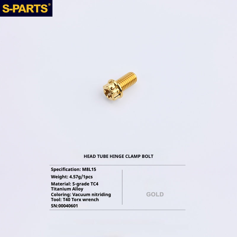 S-PARTS Titanium Bolt Upgrade Kit for Brompton | TC4 CNC Lightweight Frame & Hinge Hardware Set