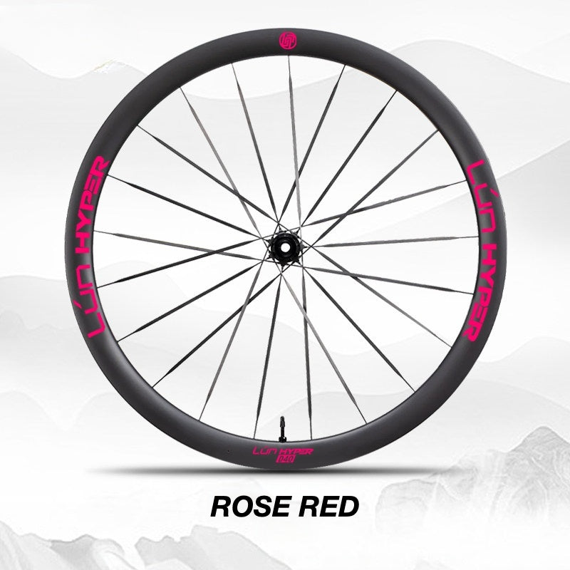 Autocollants Logo Infinity pour Roues Lún HYPER 5 D40 Gen 5 | Autocollants de Jante Imperméables (Jeu Complet pour Deux Roues + Autocollants de Rechange Inclus)