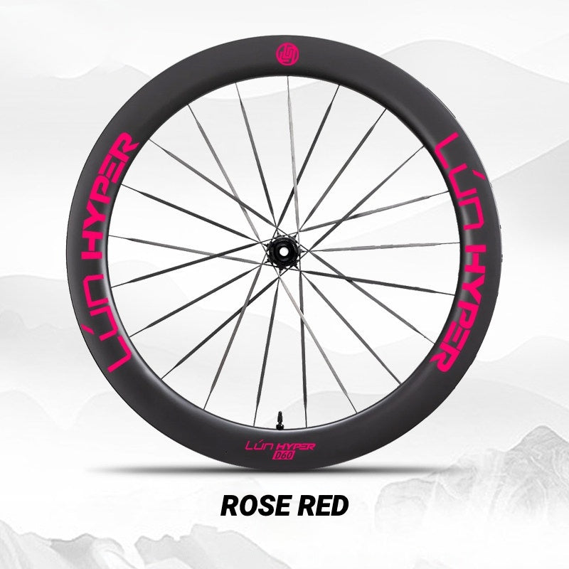 Autocollants Logo Infinity pour Roues Lún HYPER 5 D60 Gen 5 | Autocollants de Jante Imperméables (Jeu Complet pour Deux Roues + Autocollants de Rechange Inclus)