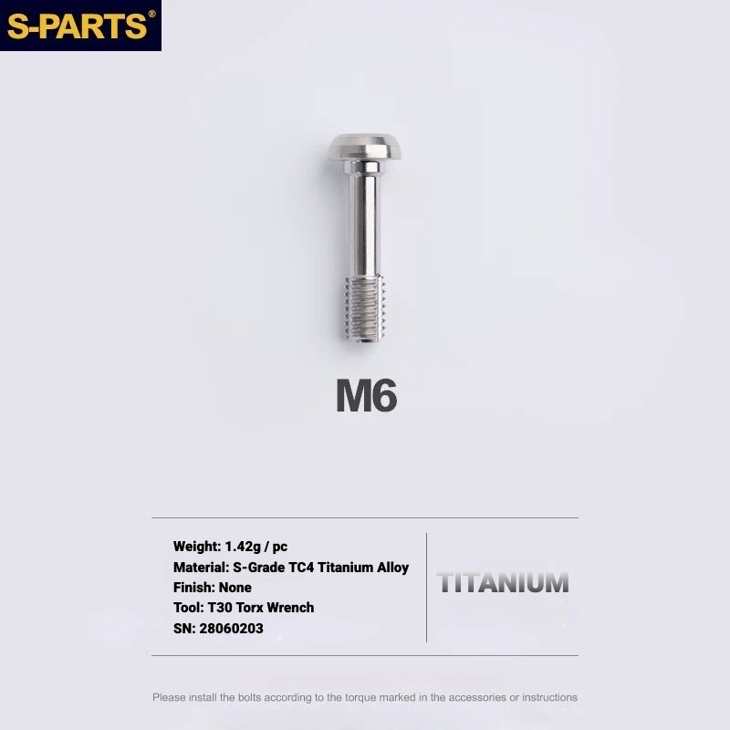 S-PARTS Shimano MTB Titanium Brake Hose Banjo Bolt | XTR XT SLX M7100 M8000 M8100 M8120 M9000 M9020 M9120