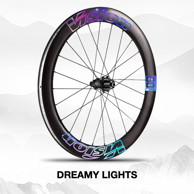 Custom Decal Kit for VISION METRON SL60 Wheels | Road Bike Carbon Rim Wrap Stickers(Complete Wheelset Decal Kit + Spare Set)