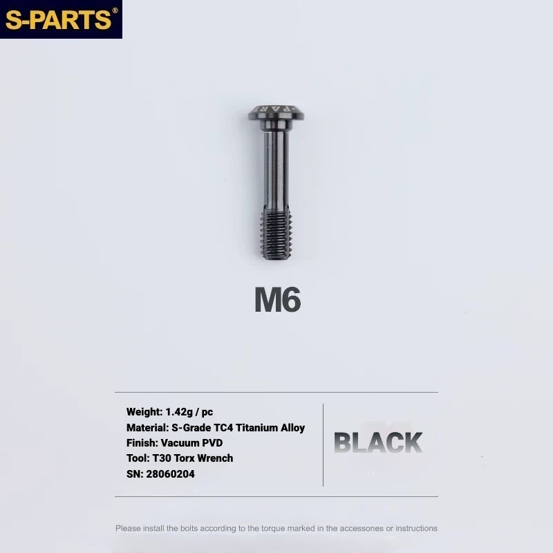 S-PARTS Shimano MTB Titanium Brake Hose Banjo Bolt | XTR XT SLX M7100 M8000 M8100 M8120 M9000 M9020 M9120