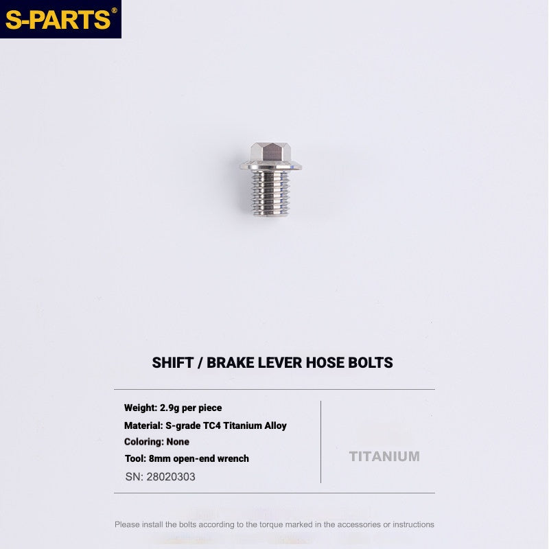 Kit de boulons en titane S-PARTS pour Shimano Ultegra Di2 R8170, frein à disque et levier de vitesses | Mise à niveau vélo de route