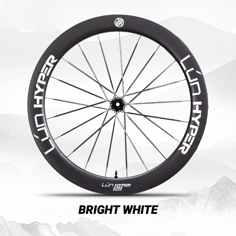 Autocollants Logo Infinity pour Roues Lún HYPER 5 D60 Gen 5 | Autocollants de Jante Imperméables (Jeu Complet pour Deux Roues + Autocollants de Rechange Inclus)