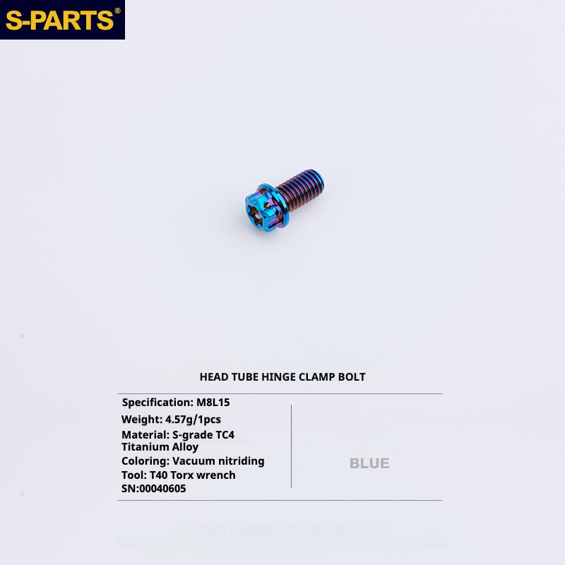 S-PARTS Titanium Bolt Upgrade Kit for Brompton | TC4 CNC Lightweight Frame & Hinge Hardware Set