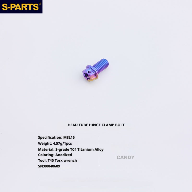 S-PARTS Titanium Bolt Upgrade Kit for Brompton | TC4 CNC Lightweight Frame & Hinge Hardware Set