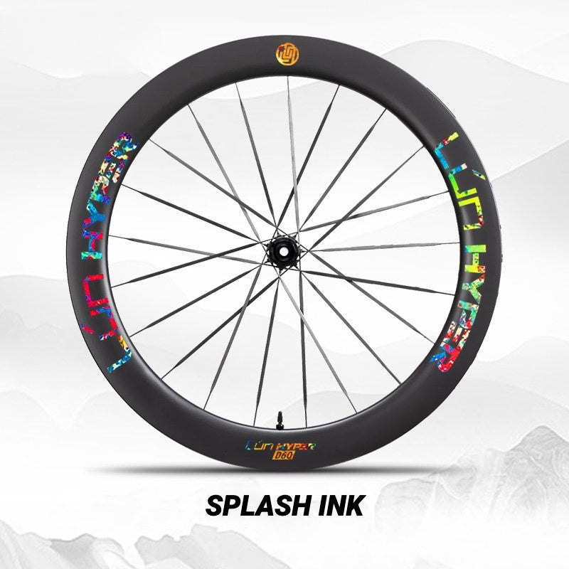 Autocollants Logo Infinity pour Roues Lún HYPER 5 D60 Gen 5 | Autocollants de Jante Imperméables (Jeu Complet pour Deux Roues + Autocollants de Rechange Inclus)
