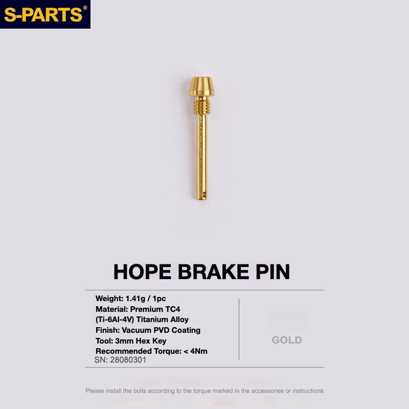 Kit de Parafusos de Freio S-PARTS Titânio para HOPE V4 / TECH / RACE / TRAIL / ZONE | Ferragens de Freio MTB Ultraleve